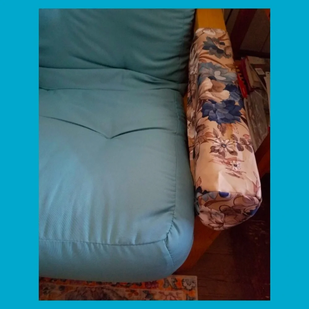 Vintage 80s Floral Print Fabric Armrest Furniture Covers set of 2